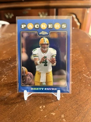 Topps Chrome Brett Favre Blue Refractor 2008  Foto 1 de 2