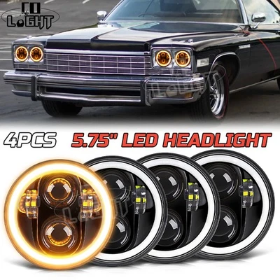 4X Faros LED de 5,75" Lámpara de señal de giro DRL alta/baja para Buick LeSabre 1959-1975 Foto 1 de 4