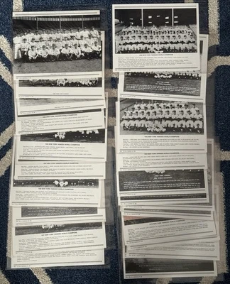 Daily News - NY Yankees World Series Champions Series Set 26 Double Sided Photos - Image 1 of 2