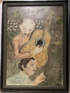 Original Ibeas 1960er Jahre Öl auf Karton Gemälde gerahmt 23" x 17" - Bild 1 von 17