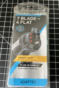 Trailer Light Adaptor Converter 7 Blade to 4 Pin Lighted Vehicle Tester Plug Rv - Foto 1 di 4