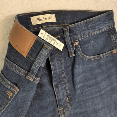 NEW Madewell Sz 28 $138 10" 29"x29" Hi Rise Skinny Jeans Dark Indigo Blue Wash - Image 1 of 4