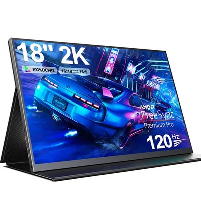 UPERFECT 2K Portable Monitor 18" 2560x1600 120Hz Gaming Monitor Laptop Monitor - Image 1 of 4