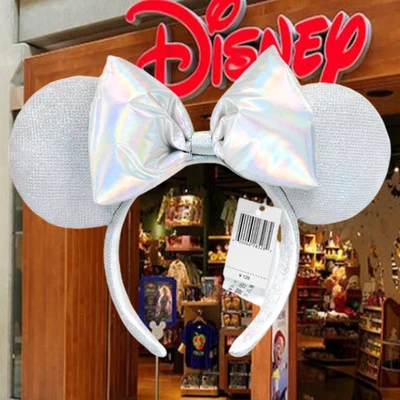 Silver Ribbon Disney` Parks Tokyo Japan Headband Minnie Mouse Ear for Girl Women - Image 1 of 4