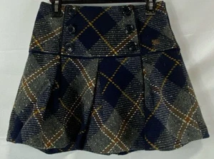 Burberry Women Multicolor Plaid Pleated Mini Skirt Size 36 - Picture 1 of 7