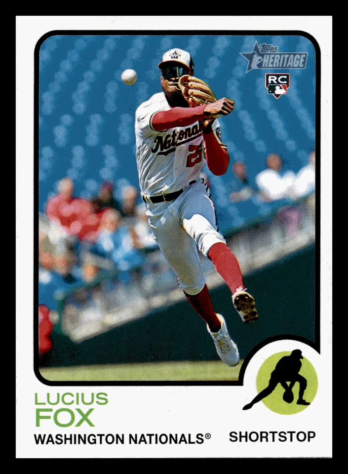 Lucius Fox RC 2022 Topps Heritage #618 Rookie Washington Nationals NM-MINT - Image 1 of 2