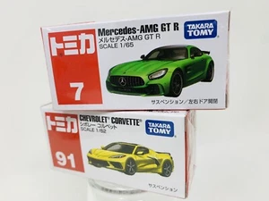 TAKARA TOMY Tomica *Mercedes* #7 & *Chevrolet* #91 Set of 2, Diecast Cars - Picture 1 of 6
