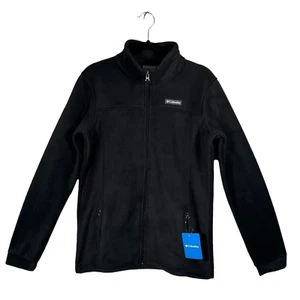 Columbia Youth Boy's/Girl's Full Zip Fleece Jacket Size 18-20 (XL) Solid Black - Picture 1 of 8