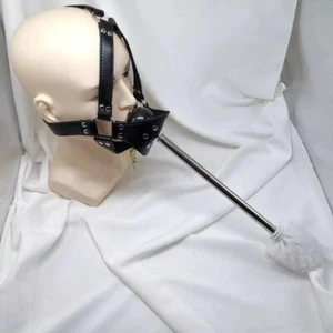 BDSM Harness Sklaven Toilettenbürste + Asphyxie Knebel Bondage Fesseln offener Mund - Bild 1 von 4