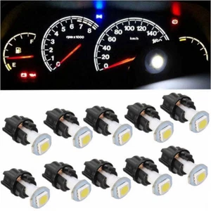 T5 Car Parts Instrument Panel Cluster White LED Dash Light Bulb W/ Twist Sockets - Picture 1 of 12