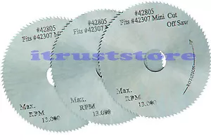 3 PC 2" INCH CIRCULAR PRECISION SAW BLADES FOR MINI CHOP CUT-OFF SAW METAL WOOD - Picture 1 of 3