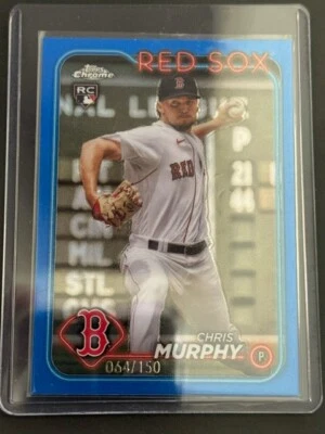 2024 Topps Chrome- Blue Parallel, Chris Murphy 64/150 (RC) - Image 1 of 2