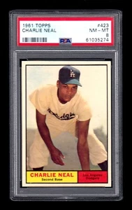 1961 Topps #423 Neal PSA 8 NM-MT - Bild 1 von 2