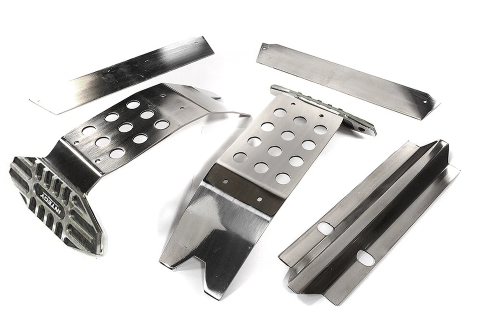 Stainless Steel (Req. Polishing) Skid Plate Set for Traxxas X-Maxx 4X4 7744 7745 - Image 1 of 1