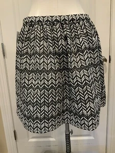 Torn by Ronny Kobo Black and White Herringbone A-line Skirt, Size Medium - Picture 1 of 7