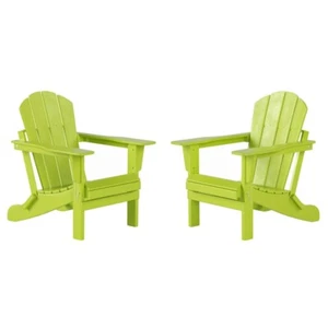 Paradise Outdoor Folding Poly Adirondack Chair (Set of 2) - Picture 1 of 6