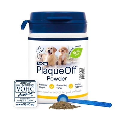 ProDen PlaqueOff Powder Dogs & Cats - Removes Plaque Tartar & Bad Breath - 60g - Image 1 of 4