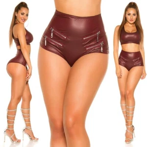 Sexy KouCla Wetlook Hotpants mit Zips - Picture 1 of 29