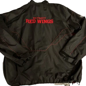 2XL Hockey Reebok Center Ice DETROIT RED WINGS Windbreaker Zip JACKET Embroidery - Picture 1 of 17
