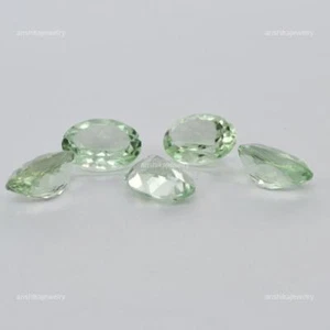 Ovaler brasilianischer grüner Amethyst lose facettiert ethischer Edelstein natürlich 12 x 16 mm - Bild 1 von 8