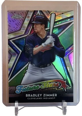 2018 Topps Chrome Future Stars Card #FS-5 Bradley Zimmer Indians W/Top Loader - Image 1 of 2