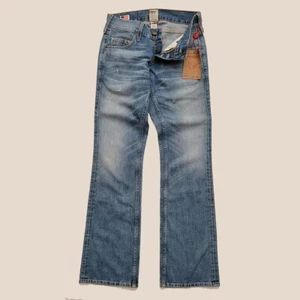 TRUE RELIGION Danny Snake Eyes Boot Cut Jeans Men Size 28 (33" inseam) Blue NWT - Picture 1 of 11