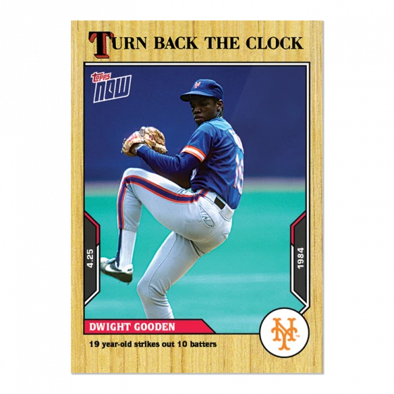 Presale 2021 Topps NOW Turn Back the Clock Dwight Gooden #25 ~ NY Mets ~ PR 479 - Image 1 of 2