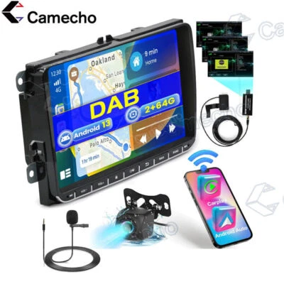 DAB+ Für VW GOLF 5 6 Touran Caddy Passat Autoradio Android 13 Carplay GPS RDS BT - Bild 1 von 4