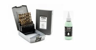 Spiralbohrer BAER Satz 1-10x0,5 mm + Schneidpaste - Bohrer Set bohren HSSE CO