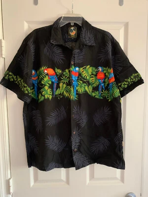 KoKo Island,Classics,Hawaiian Shirt,Size Large,Parrots, 55%Cotton,Made in USA. - Image 1 of 3