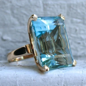 Mode Frauen Damen Verlobung Hochzeit Quadratischer Ring Charm Schmuck Geschenk Größe 6-10 - Bild 1 von 8