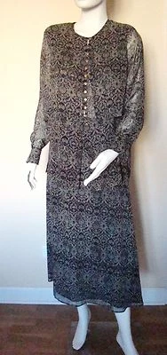 Francess & Rita Petites Silk 2pc Long Sleeve Blouse+Skirt Set Sz 8 (8P) NWOT - Image 1 of 4