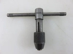Union Tool kleiner T-Griff Gewindebohrer Schraubenschlüssel 1/8" Kapazität Vintage Hergestellt in den USA - Bild 1 von 7