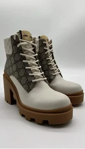 Gucci GG uncle boots leather white/beige, size 37 - Picture 1 of 8
