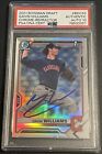 GAVIN WILLIAMS signed auto autographed 2021 1st Bowman Refractor PSA DNA Auto 10