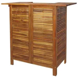 vidaXL Bar Table 110x50x105 cm Solid Acacia Wood HEE - Picture 1 of 9