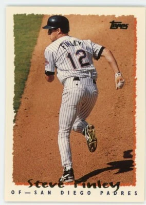 1995 Topps Traded & Rookies Steve Finley Card #91T - Image 1 of 2