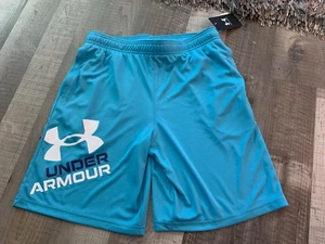 NEW Under Armour Big Boys Prototype 2.0 Athletic Shorts AQUA BLUE Size XLARGE - Picture 1 of 4