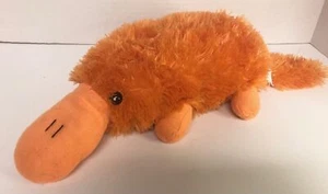 Fiesta Orange Duck-Billed PLATYPUS 17" Plush Vintage Stuffed Toy J7 - Picture 1 of 2