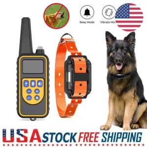 Collare addestramento scosse elettriche addestramento cani 3000 piedi vibrazione suono e-shock - Foto 1 di 16