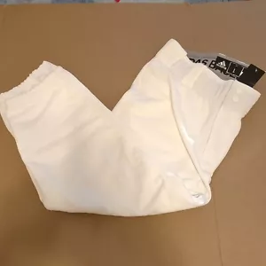 Adidas Track Jogging Pants Capri White With Pockets - Picture 1 of 12