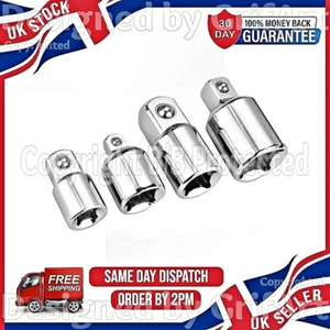 4PC SOCKET CONVERTER ADAPTOR REDUCER SET FEMALE TO MALE 1/4" 3/8" 1/2" DRIVE - Picture 1 of 4