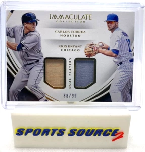 Panini Immaculate 2016 reliquia de doble jugador/99 Carlos Correa Kris Bryant #IDP-CC - Imagen 1 de 2