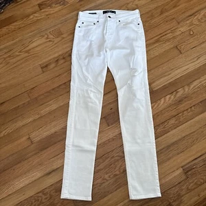 Hollister Epic Flex Stacked Skinny Ripped White Jeans Size 28x30 - Picture 1 of 8