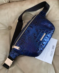 LKNW Brahmin Harker Belt Bag Neptune Sapphire Blue Fanny Pack Melbourne Leather - Picture 1 of 12