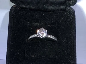 Diamonique 100-Facet 2.05 cttw “Eternal Love” Ring, 14K White Gold, size 8 - Picture 1 of 21