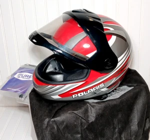 Polaris Red & Silver XL Snowmobile Helmet Model #285341509 - Bild 1 von 6