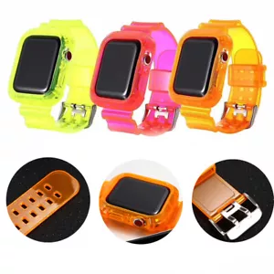 Silicone Strap Watch Band Replacement For Apple Watch SE iWatch Series 6 5 4 3 2 - Picture 1 of 17