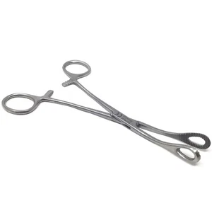 German Foerster Sponge Forceps 7" Curved Serrated Jaws Surgical Premium Grade - Picture 1 of 3