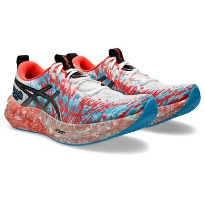 Zapatos para correr ASICS Noosa TRI 16 para hombre, blancos/rojos amanecer Foto 1 de 4